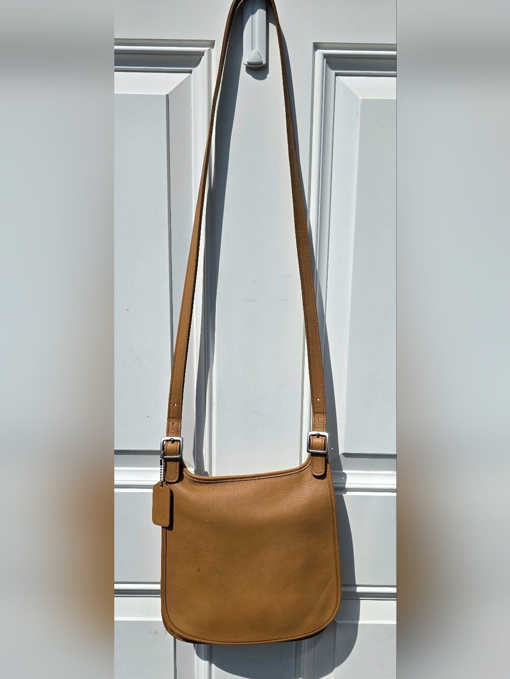 Vintage Coach Hippie Flap Bag, Camel